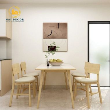 Bộ bàn ăn gỗ công nghiệp cao cấp sang trọng cho gia đình