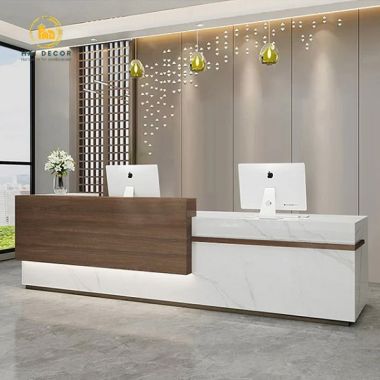 Quầy lễ tân đẹp cho không gian văn phòng - QLT 004