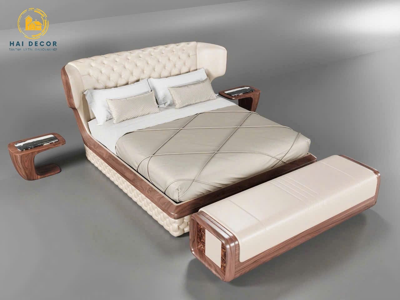 Giường ngủ thiết kế thấp