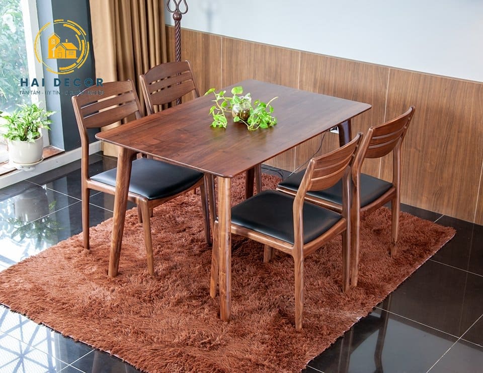 Bộ bàn ăn gỗ công nghiệp