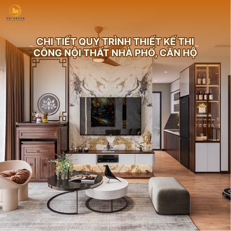 Chi tiết quy trình thiết kế thi công nội thất nhà phố, căn hộ
