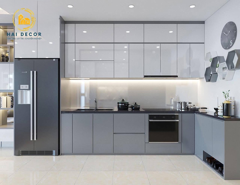 mẫu tủ bếp chữ L đẹp