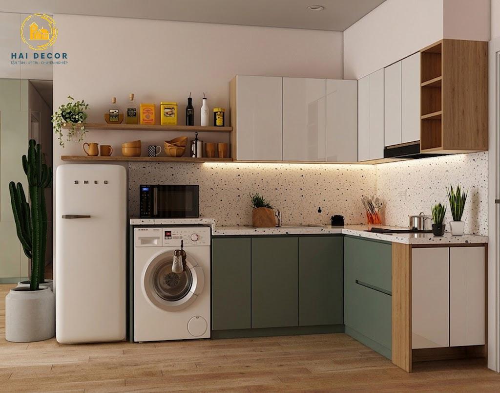 mẫu tủ bếp chữ L đẹp
