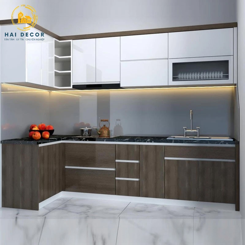 tủ bếp gỗ công nghiệp