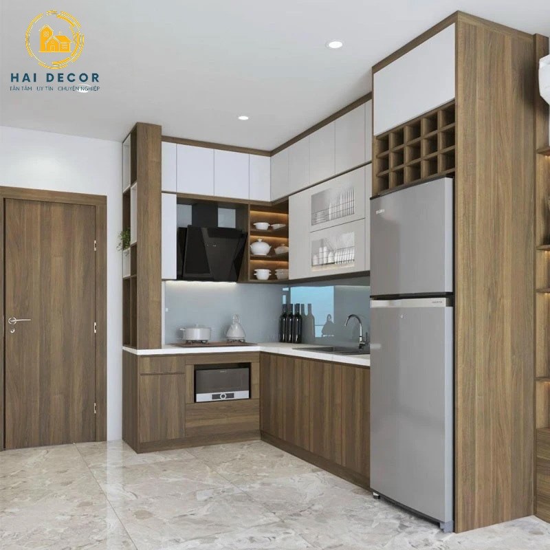 tủ bếp gỗ công nghiệp