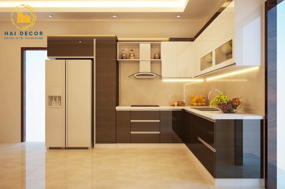 tủ bếp gỗ công nghiệp