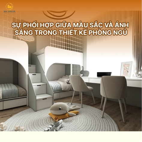 Sự phối hợp giữa màu sắc và ánh sáng trong thiết kế phòng ngủ